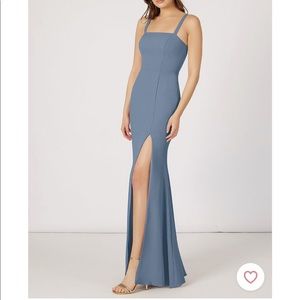 Azazie Gianetta Bridesmaid Dress Dusty Blue